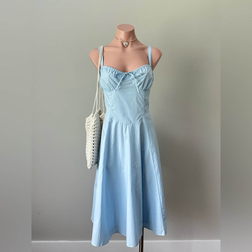 Baby blue midi dress